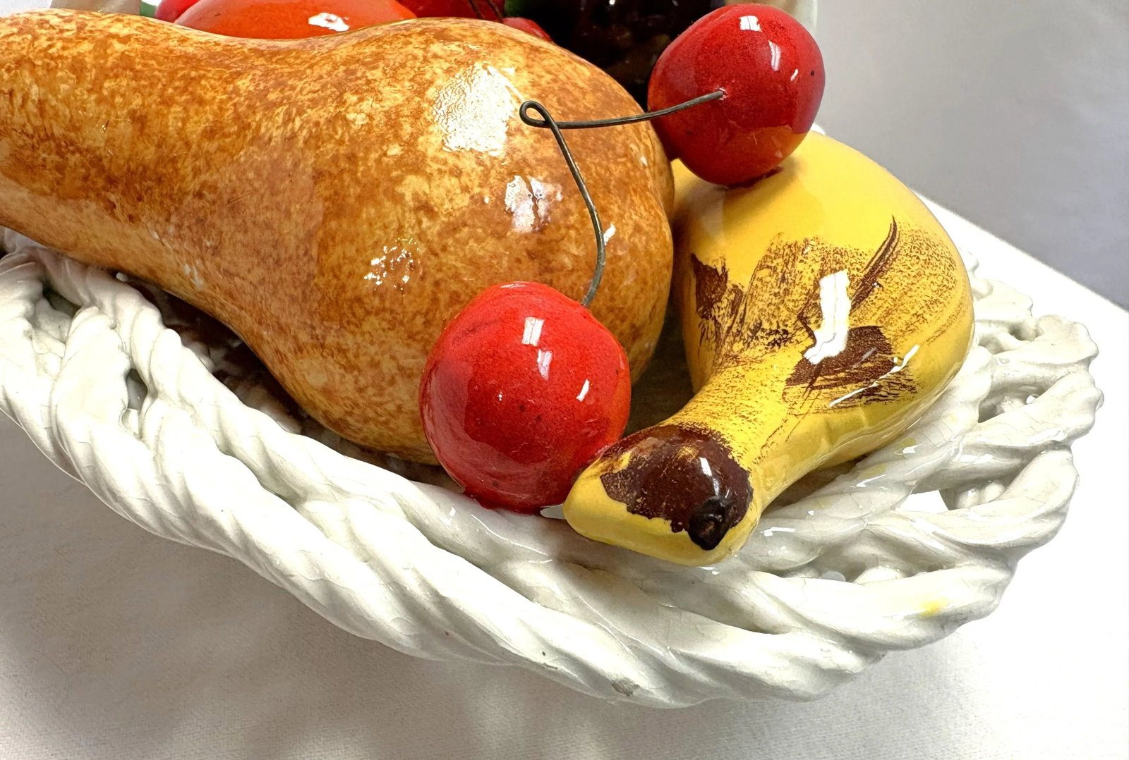 Vintage Italian Majolica Fruit Basket - 13