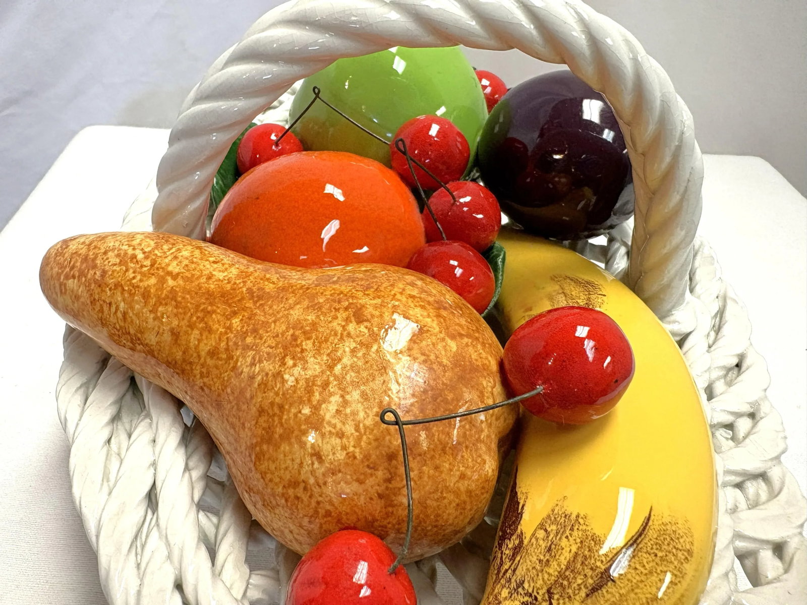 Vintage Italian Majolica Fruit Basket - 14