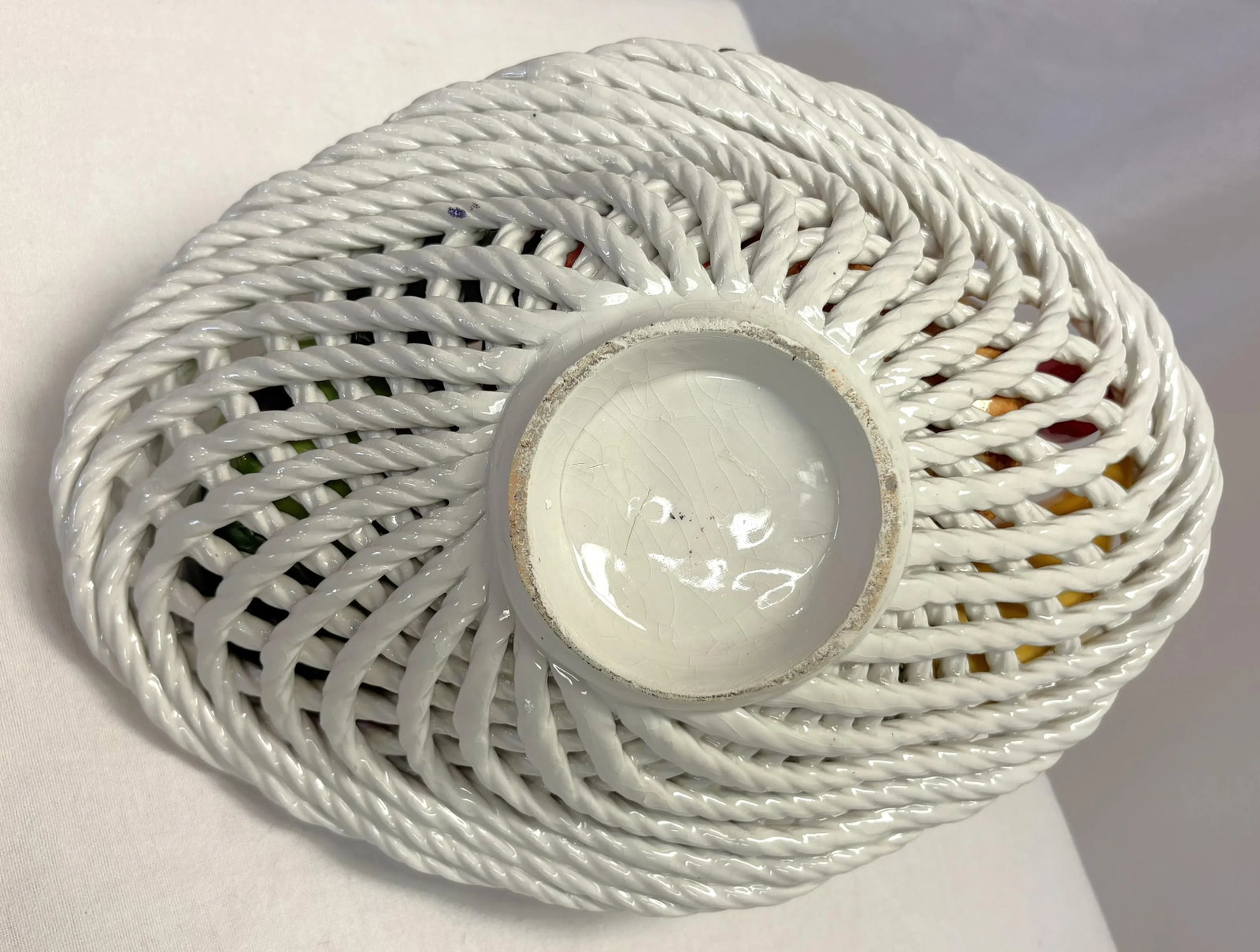 Vintage Italian Majolica Fruit Basket - 16
