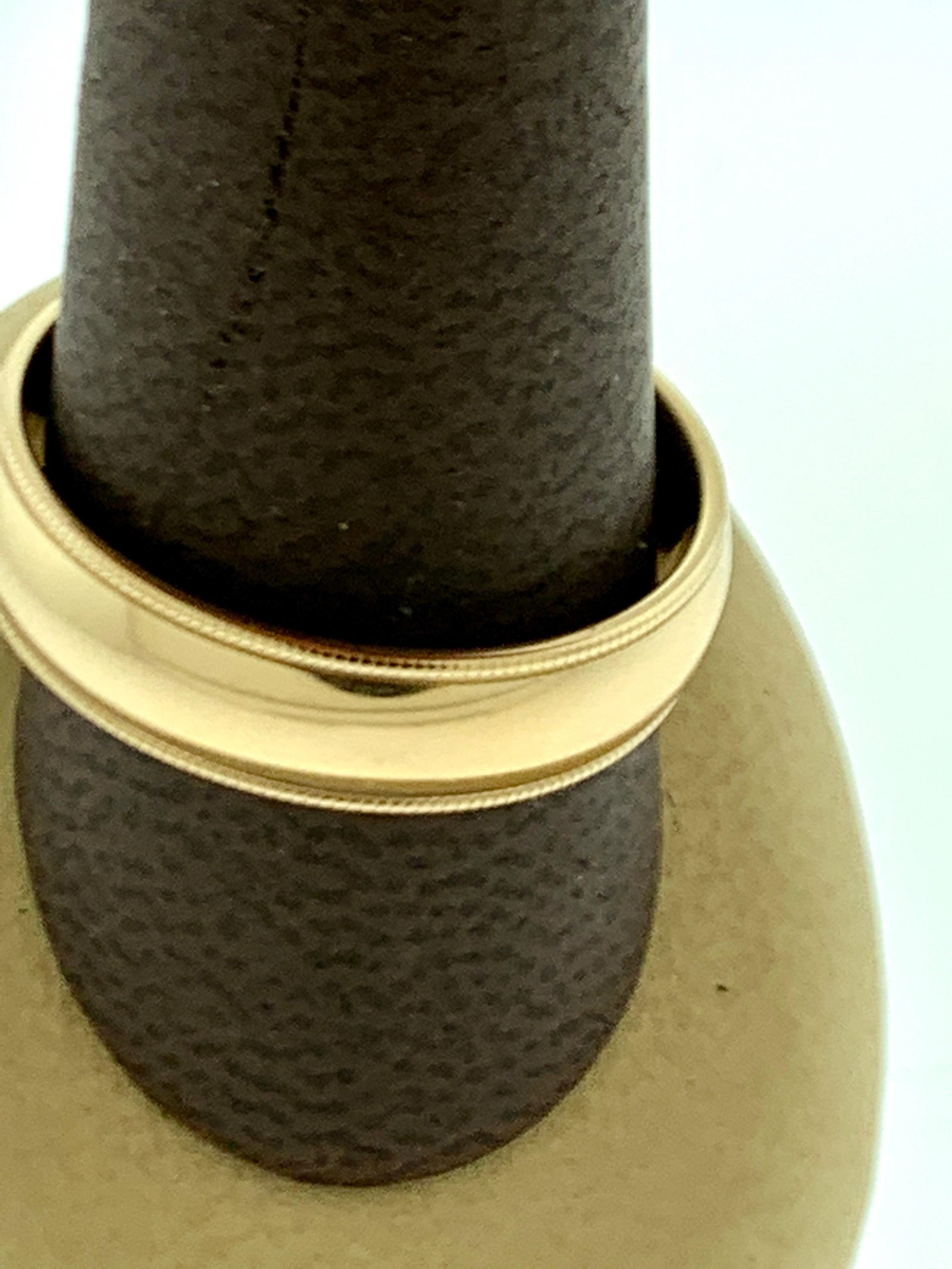 14 Karat Gold Milgrain Half Round Comfort Fit Wedding Band 8.5 Grams - 12