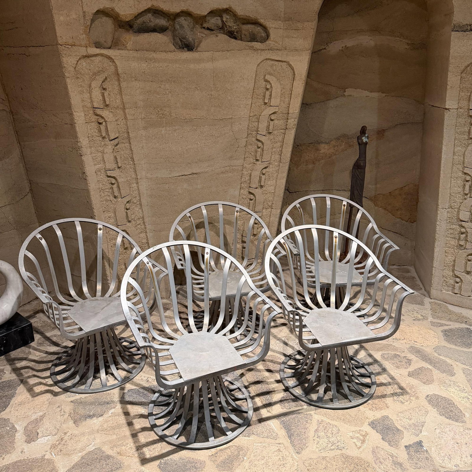 Mid-Century Modern Tulip Patio Armchairs by Herbert Saiger for Russell Woodard - 5