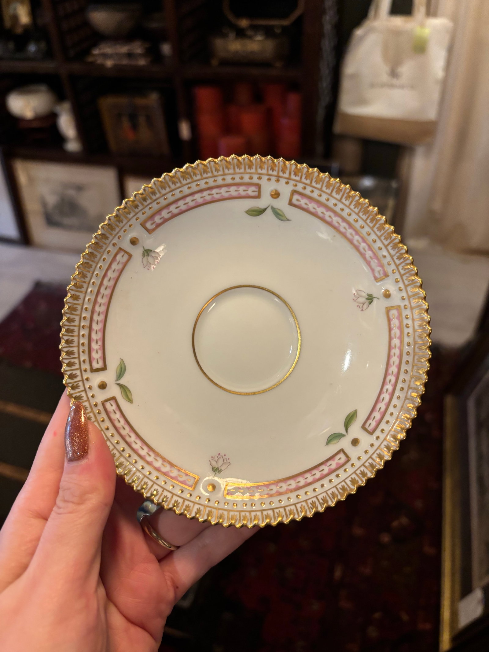 Rare Vintage Royal Copenhagen Flora Danica Porcelain Place Setting – Hand-Painted Botanical - 8