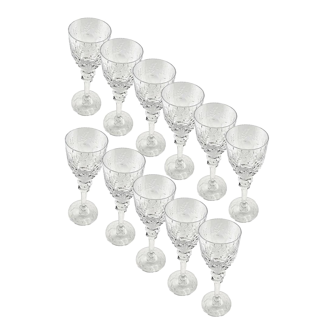 Rogaska Hand Blown Crystal Gallia Wine Glasses Yugoslavia - Set of 12 (1 of 9)
