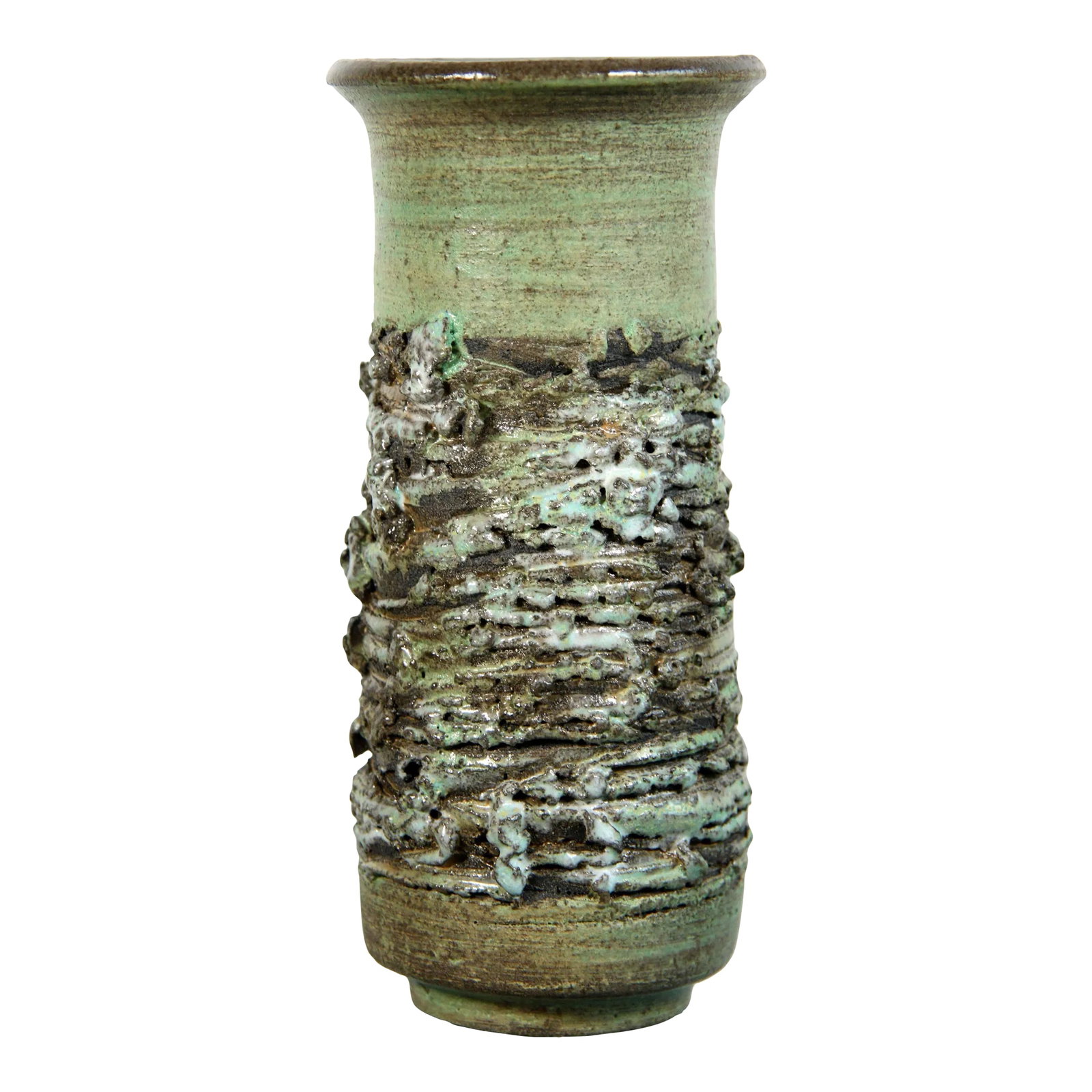Brutalist Icelandic Lava Pottery Vase by Ragnar Kjartansson for Glit Studio Iceland: Fabulous vintage mid century modern brutalist pottery vase by Ragnar Kjartansson for Glit Studio! Lovely texture and color the glaze, gives this vase a real presence in any room. Icelandic Ceramics