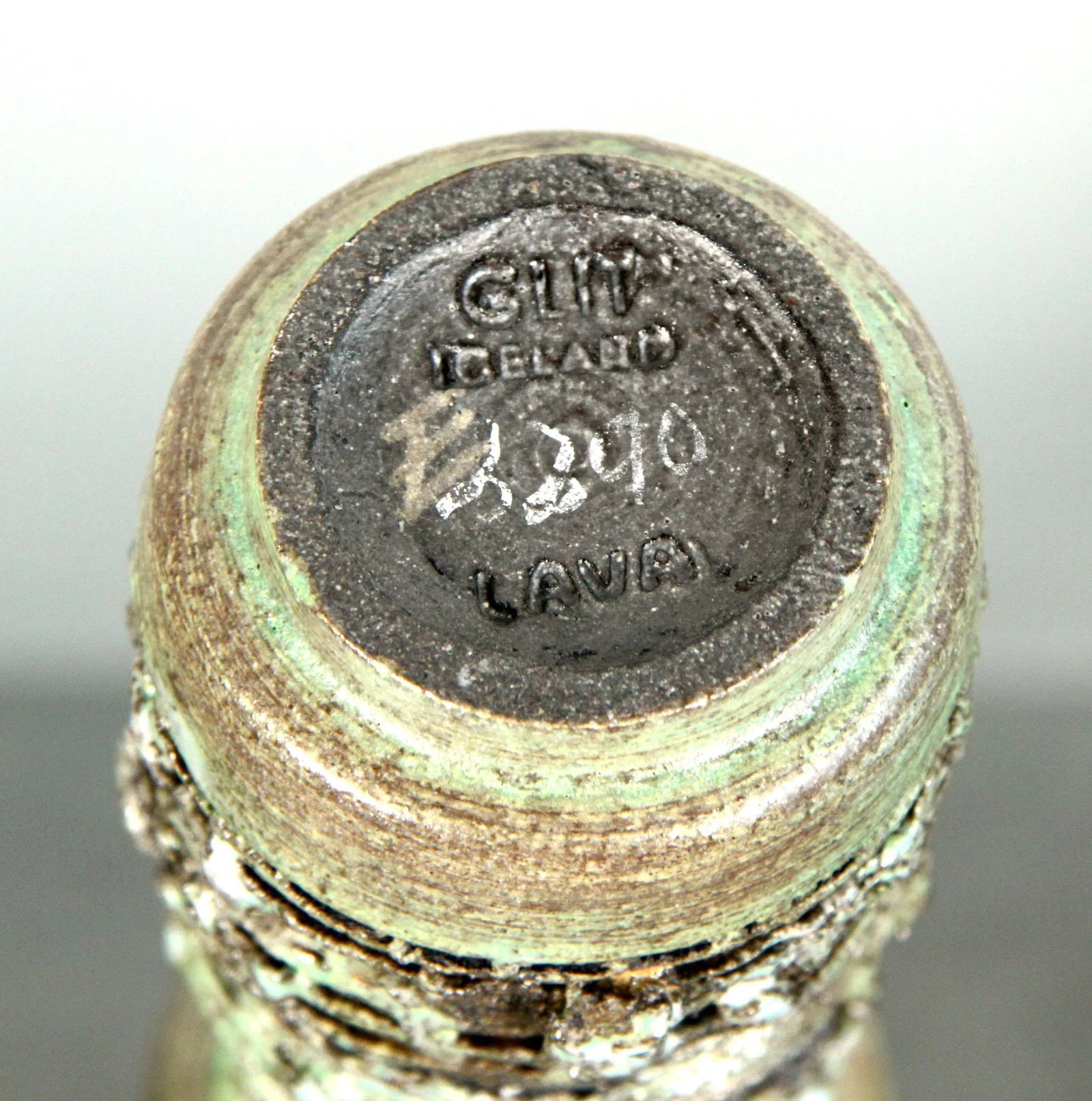 Brutalist Icelandic Lava Pottery Vase by Ragnar Kjartansson for Glit Studio Iceland - 6