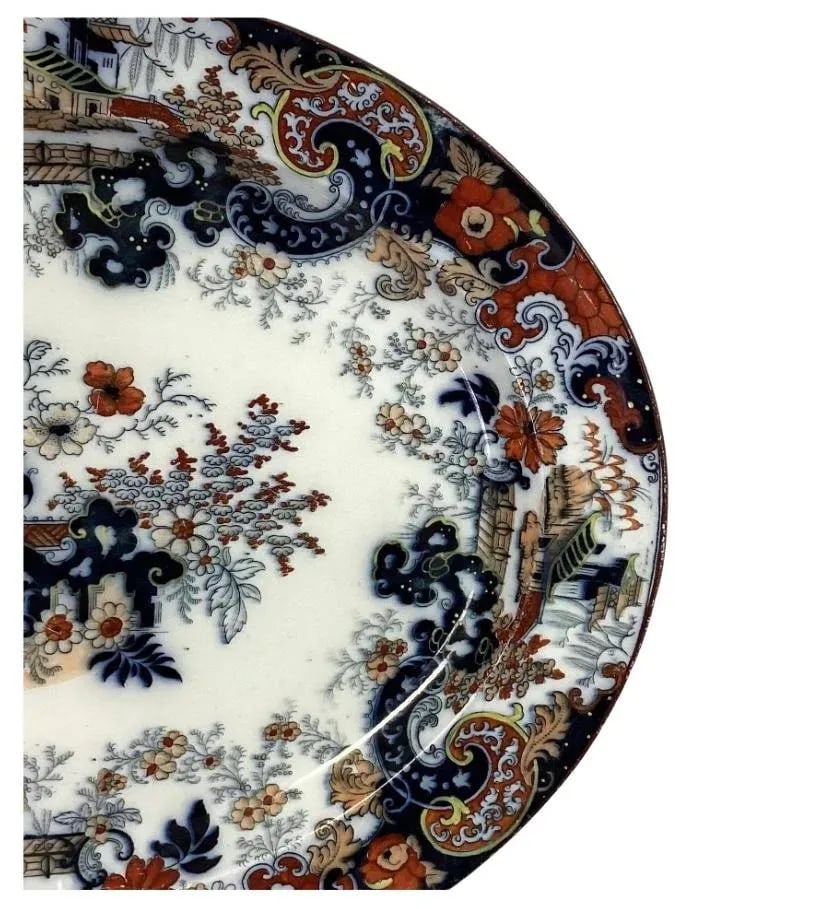 Large Oval English Japanned Platter - 2