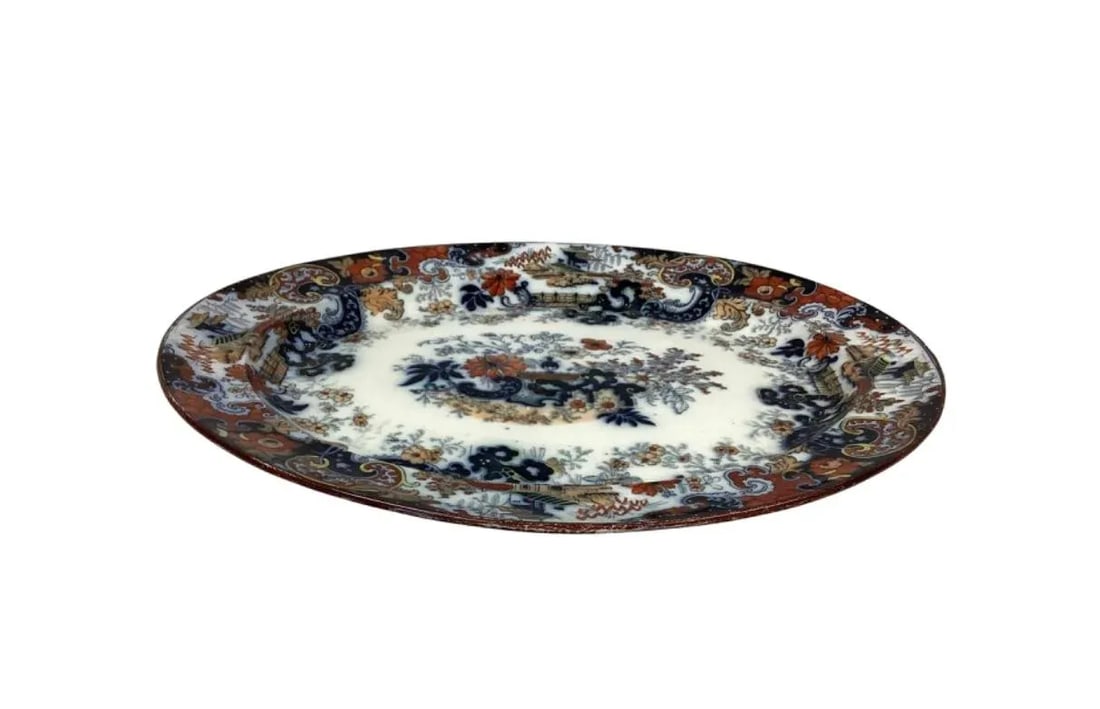 Large Oval English Japanned Platter - 4