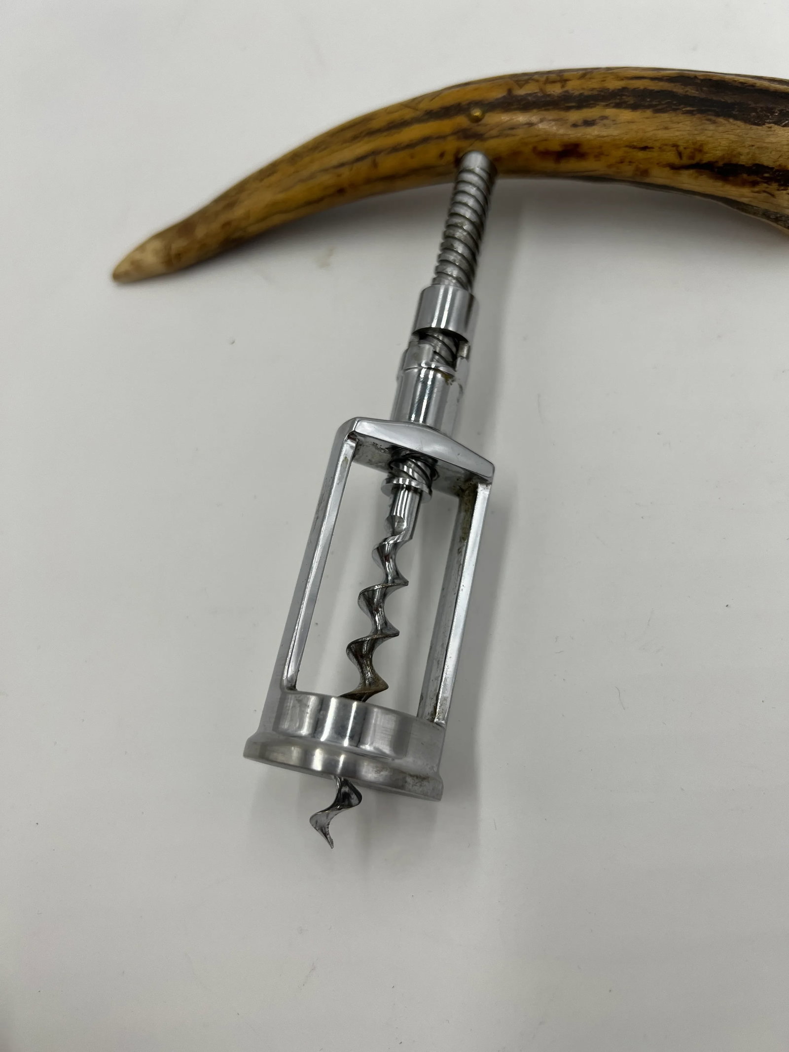 Antique German Antler Mounted Corkscrew - 5