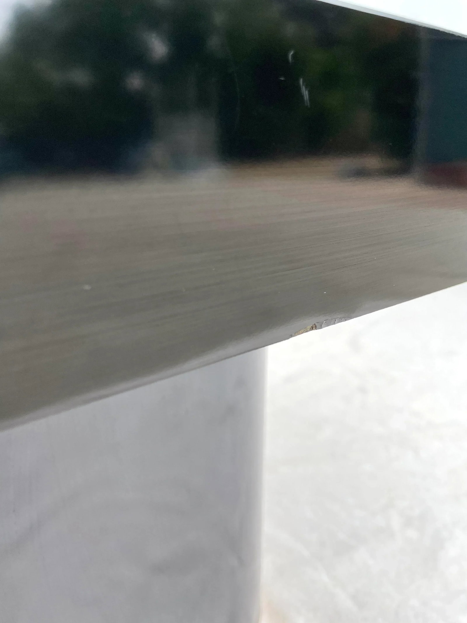 1980's Postmodern Black and Gold Laminate Pedestal Side Table - 5