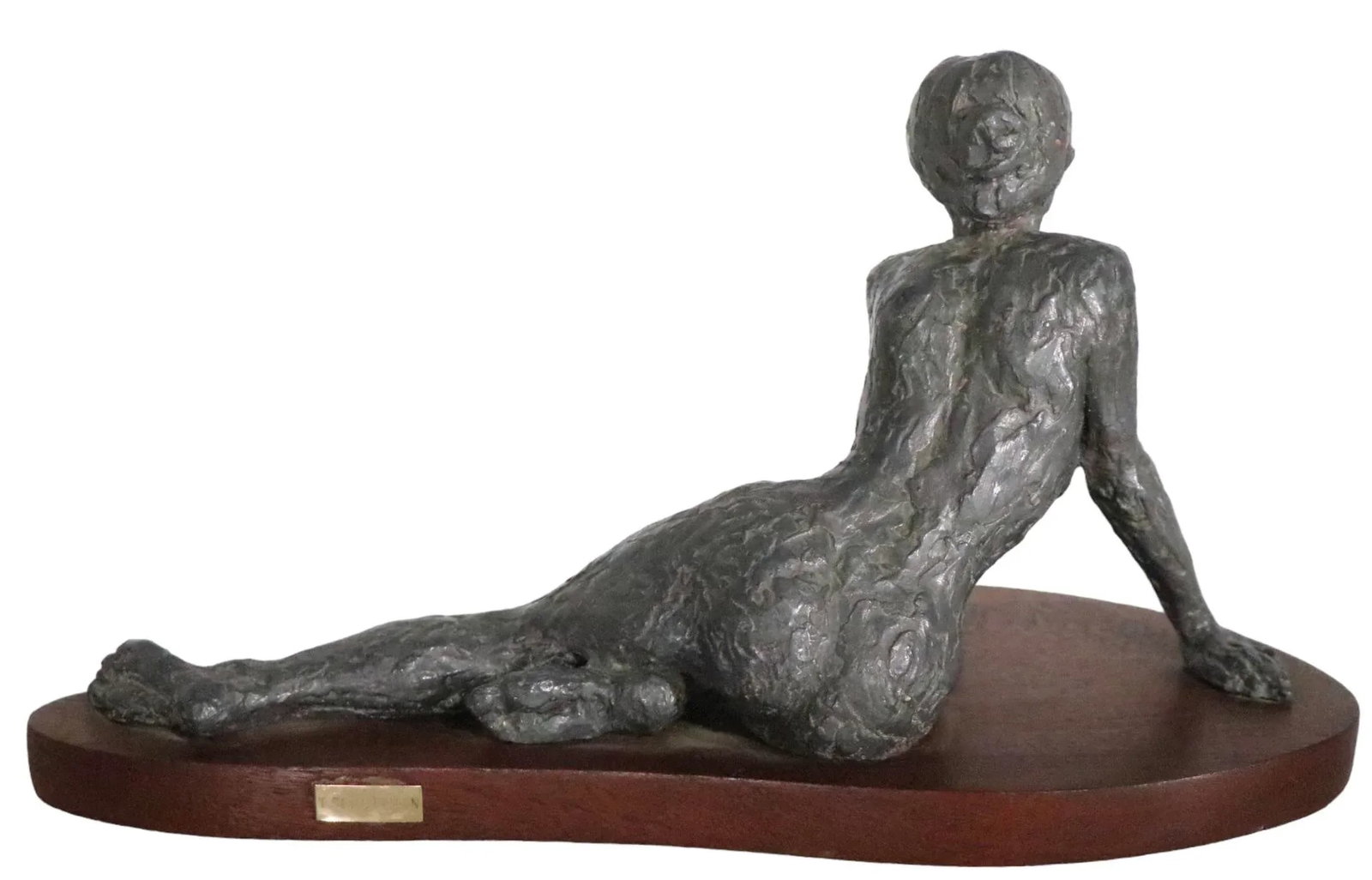 Nude Study in Sculpted Lead by Thomas Schottman Dated 1971 - 5