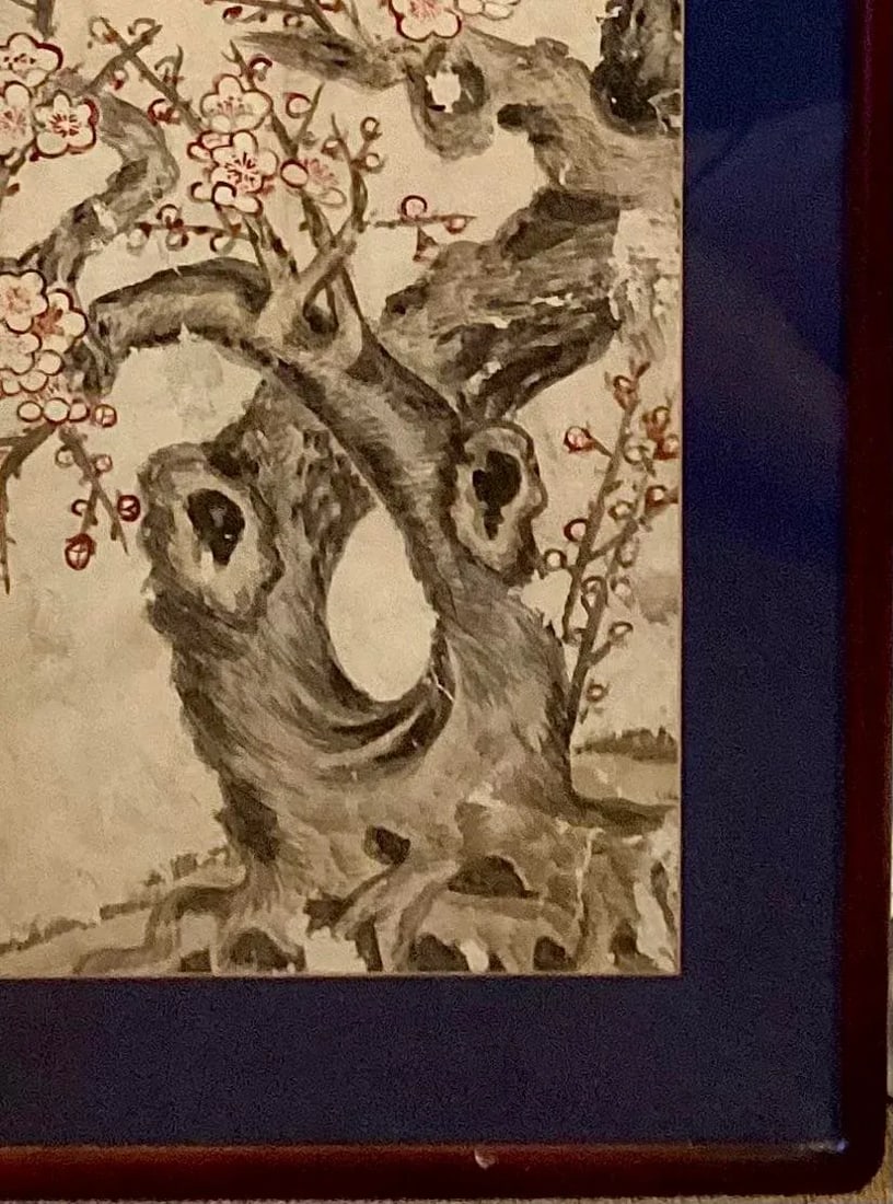 19th Century Chinese Cherry Blossom Painting - 5