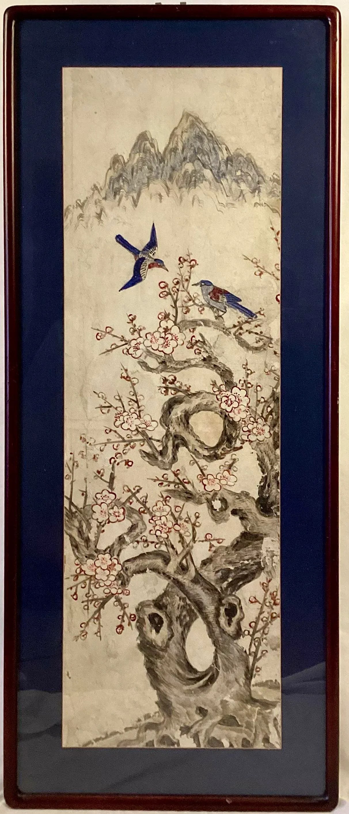 19th Century Chinese Cherry Blossom Painting - 9
