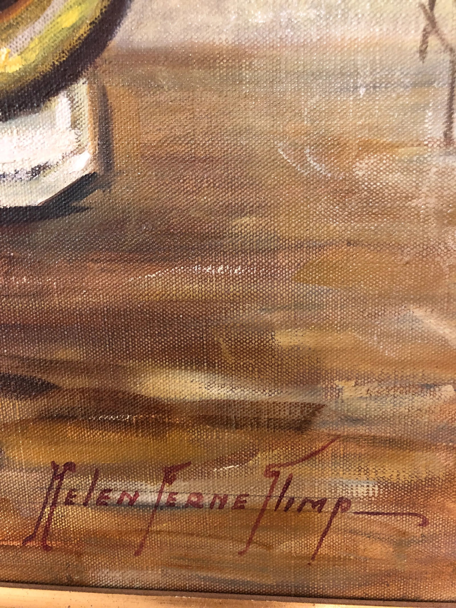 Original Oil Painting by Helen Ferne Slimp in Ornate Gilded Frame - 5