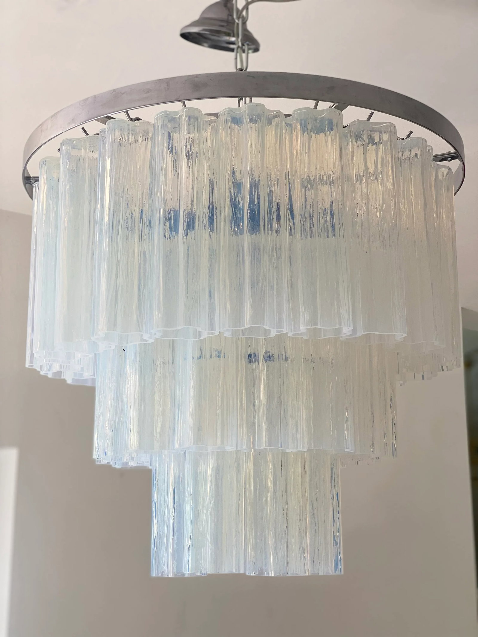 Contemporary Opalino Murano Glass "Tronchi" Chandelier - 13