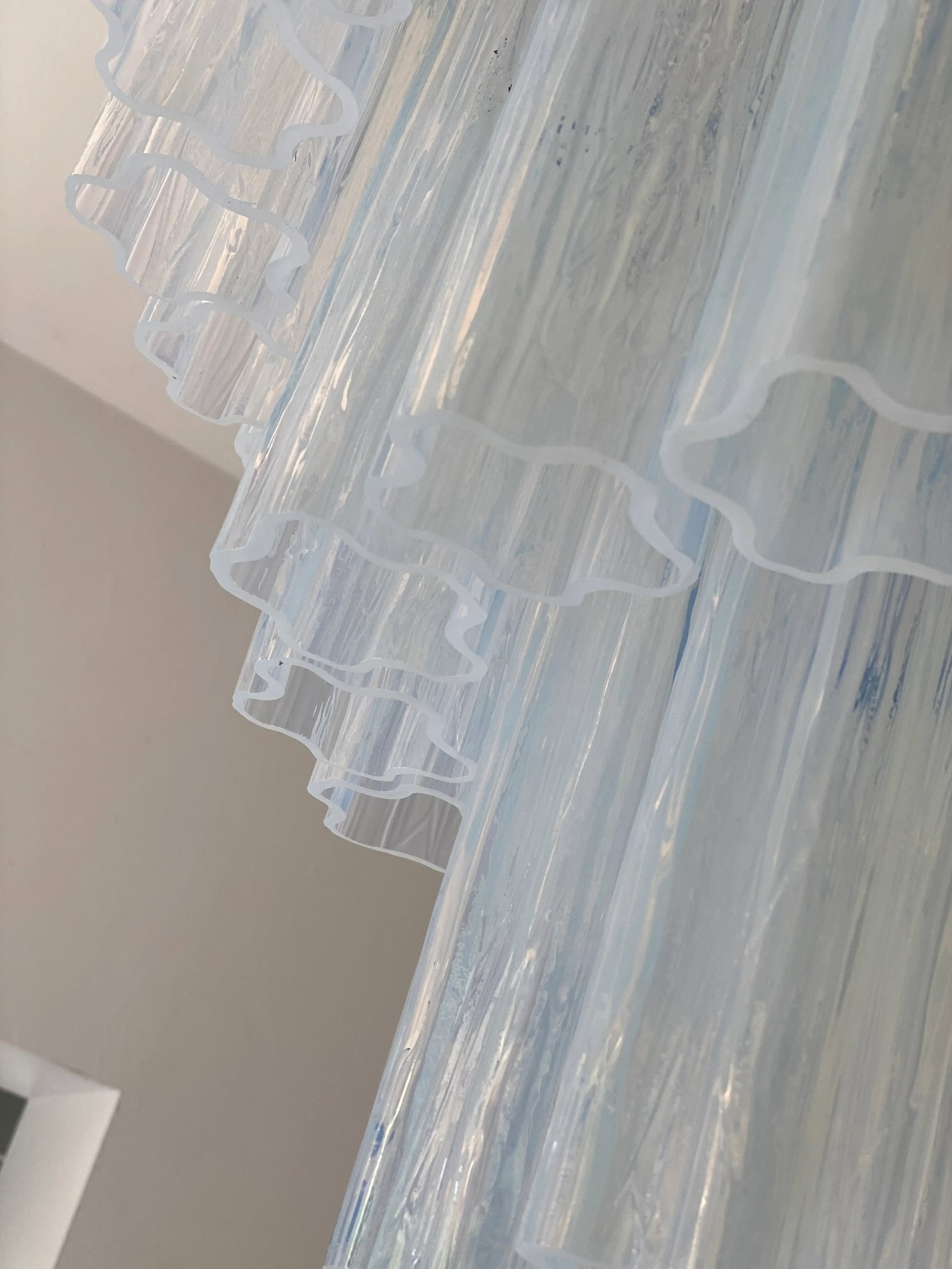 Contemporary Opalino Murano Glass "Tronchi" Chandelier - 8