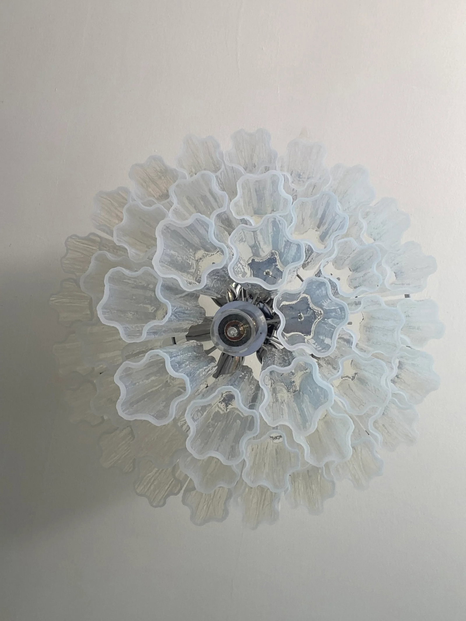 Contemporary Opalino Murano Glass "Tronchi" Chandelier - 9