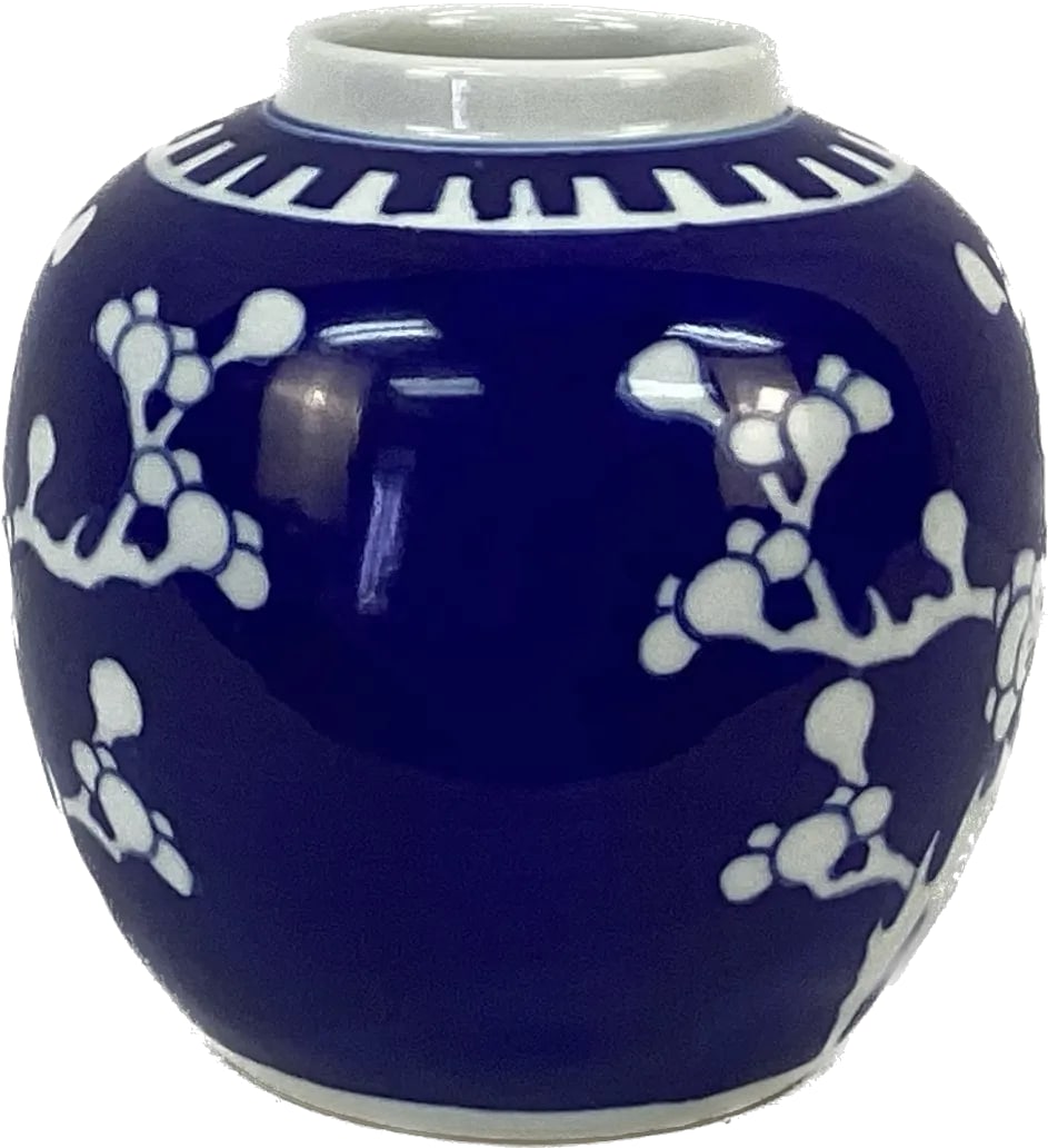 Late 19th Century Chinese Blue and White Porcelain Ginger Jar Vase - 2