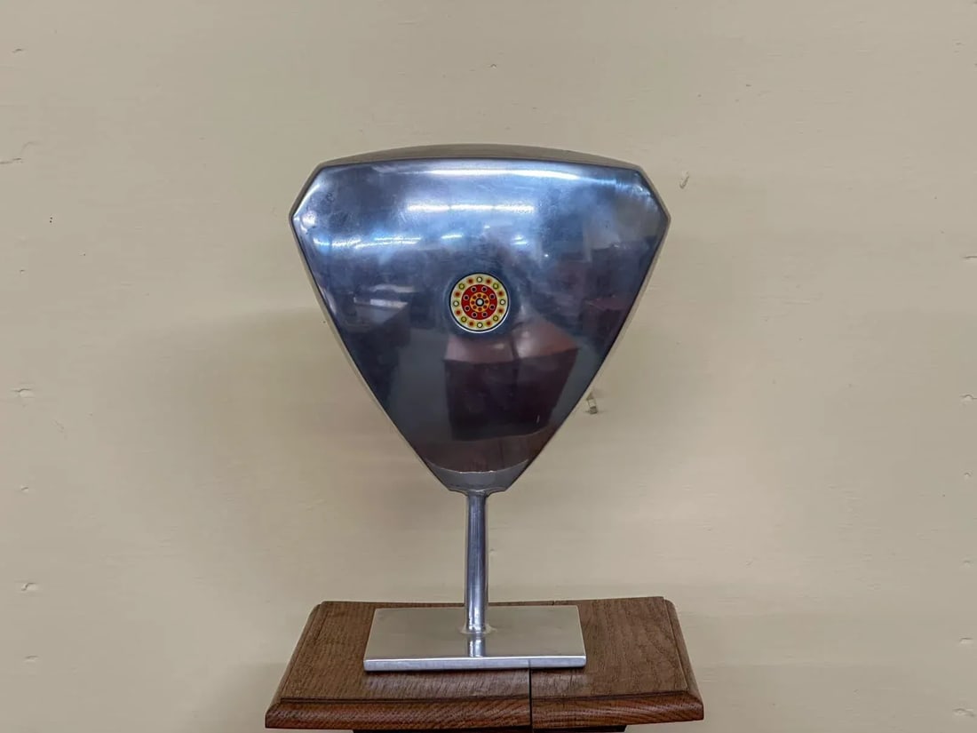 Aluminum Sculpture With Glass Disc From 1971 - 2