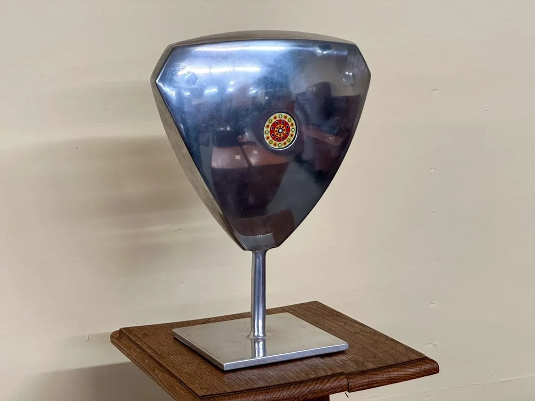 Aluminum Sculpture With Glass Disc From 1971 - 4