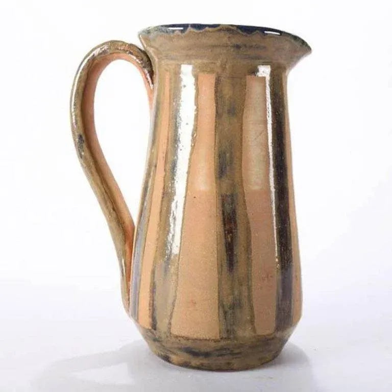 Mid-Century Modern Hand-Thrown and Glazed Studio Pottery Pitcher - 2