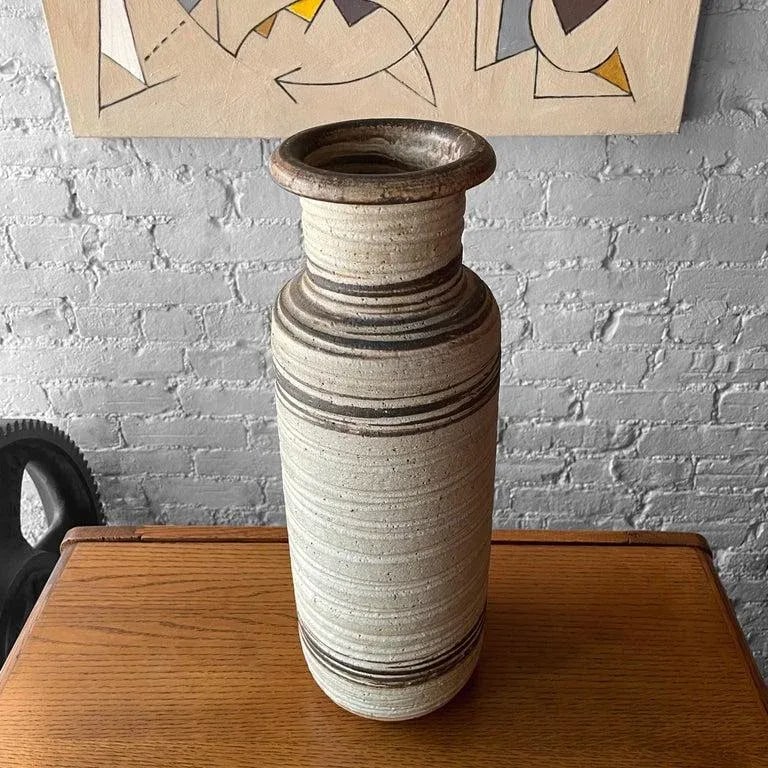 1960s Tall Art Pottery Vase by Bitossi for Rosenthal Netter - 4