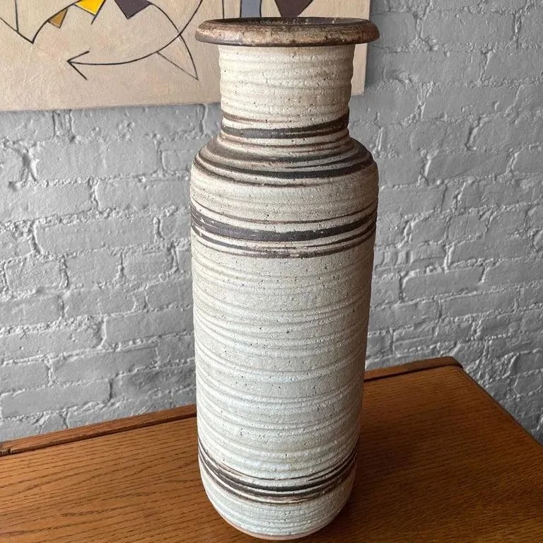 1960s Tall Art Pottery Vase by Bitossi for Rosenthal Netter - 5