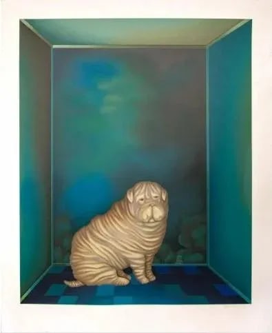 Vintage Igor Galanin Signed Modernist Serigraph Print, Titled 'Shar Pei' Circa 1985 - 11