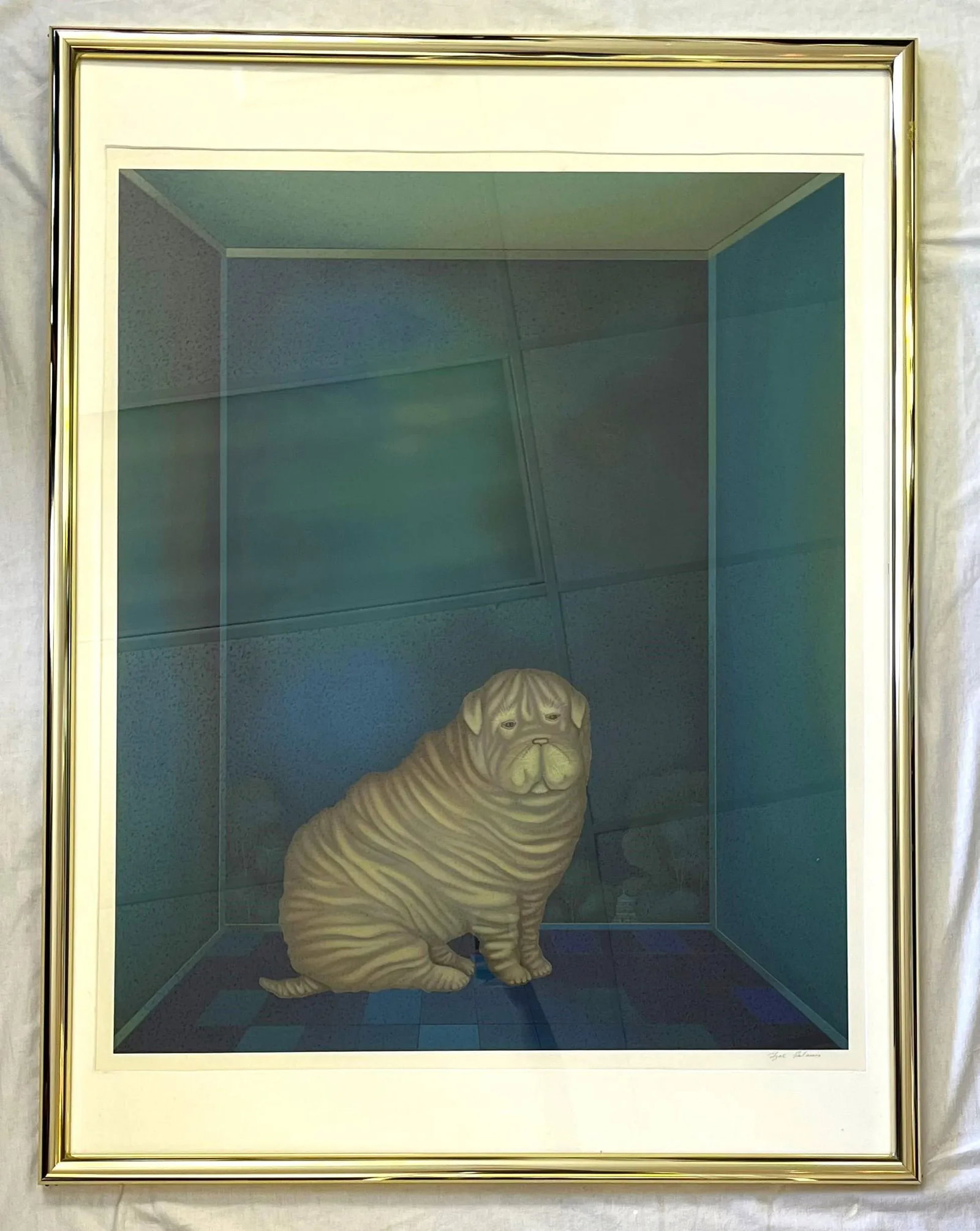 Vintage Igor Galanin Signed Modernist Serigraph Print, Titled 'Shar Pei' Circa 1985 - 12