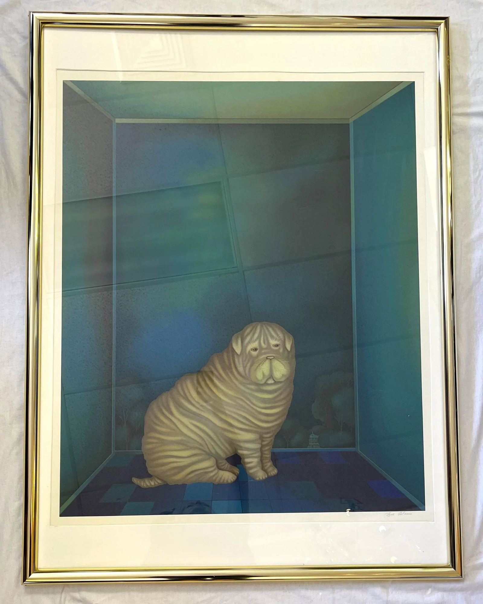 Vintage Igor Galanin Signed Modernist Serigraph Print, Titled 'Shar Pei' Circa 1985 - 5