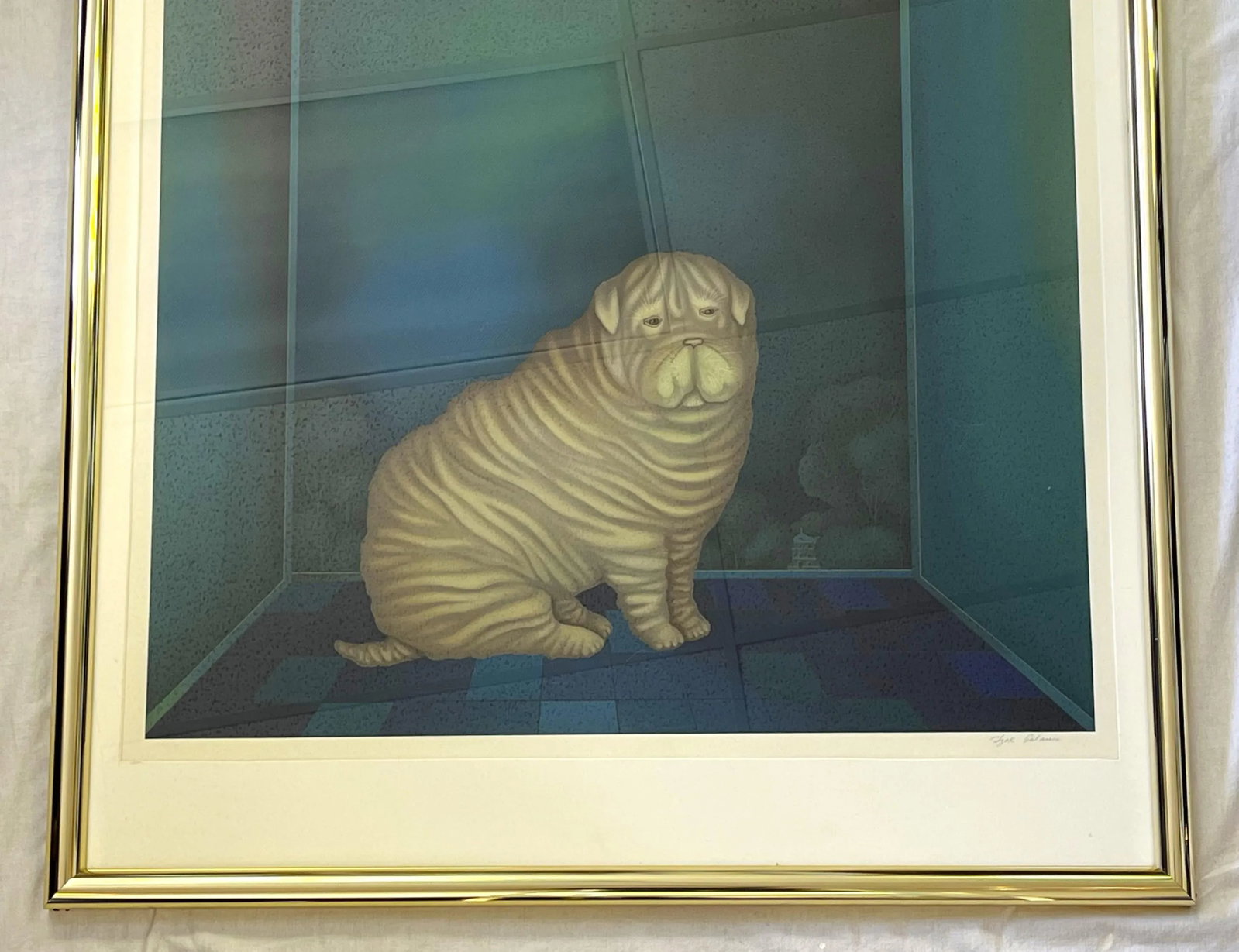 Vintage Igor Galanin Signed Modernist Serigraph Print, Titled 'Shar Pei' Circa 1985 - 8