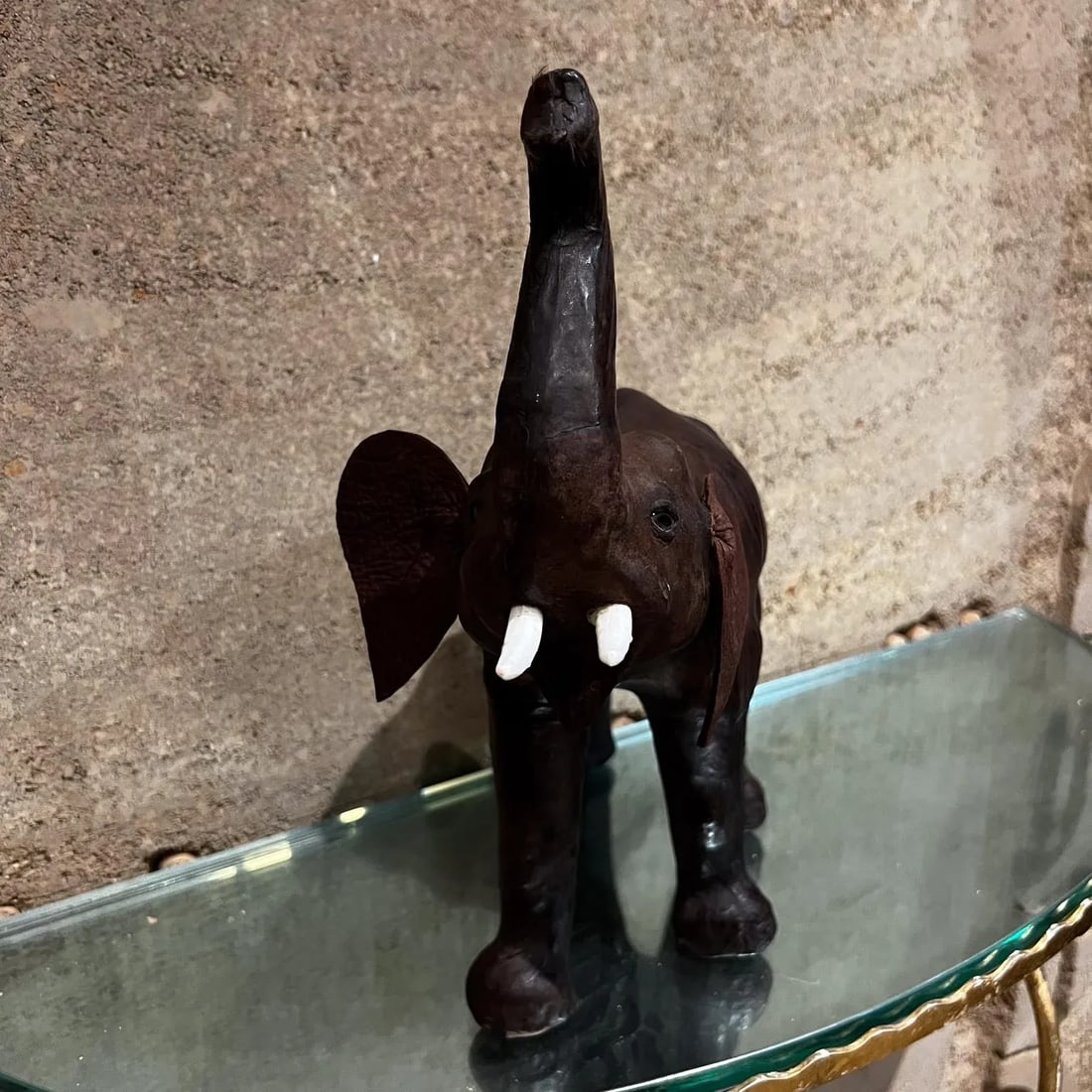 Mid-Century Modern Leather Elephant Table Sculpture, 1960s Style - 8