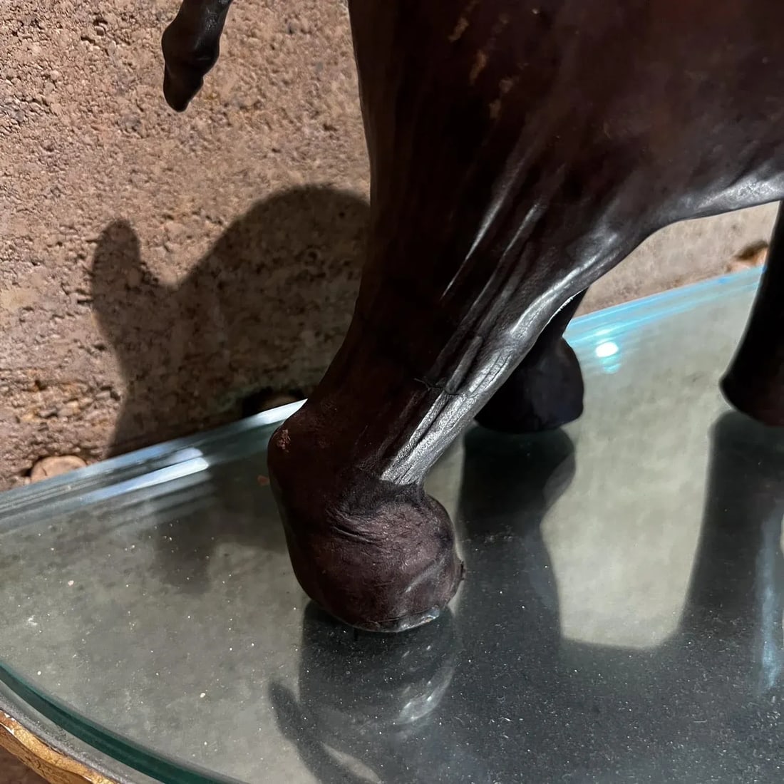 Mid-Century Modern Leather Elephant Table Sculpture, 1960s Style - 9