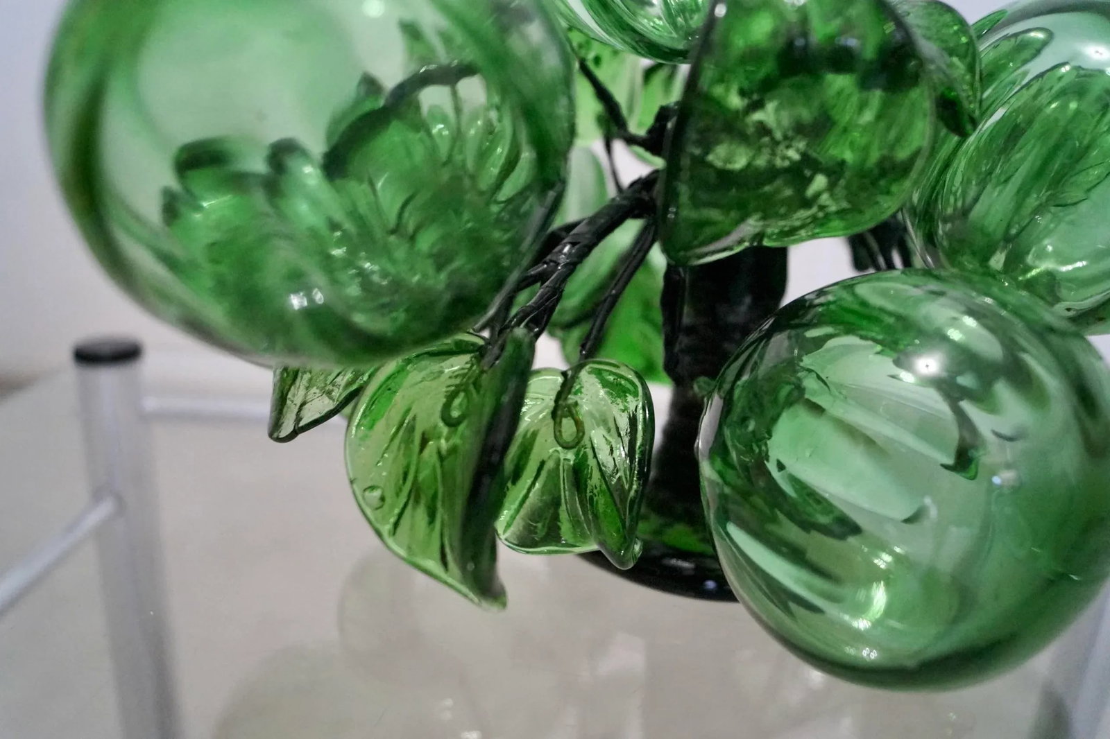 1960's Hollywood Regency Hand Blown Glass Tree Sculpture - 10