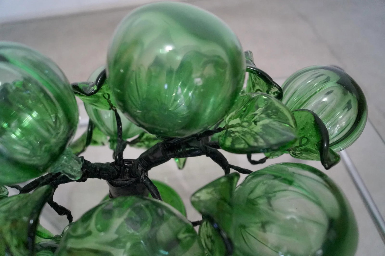 1960's Hollywood Regency Hand Blown Glass Tree Sculpture - 12
