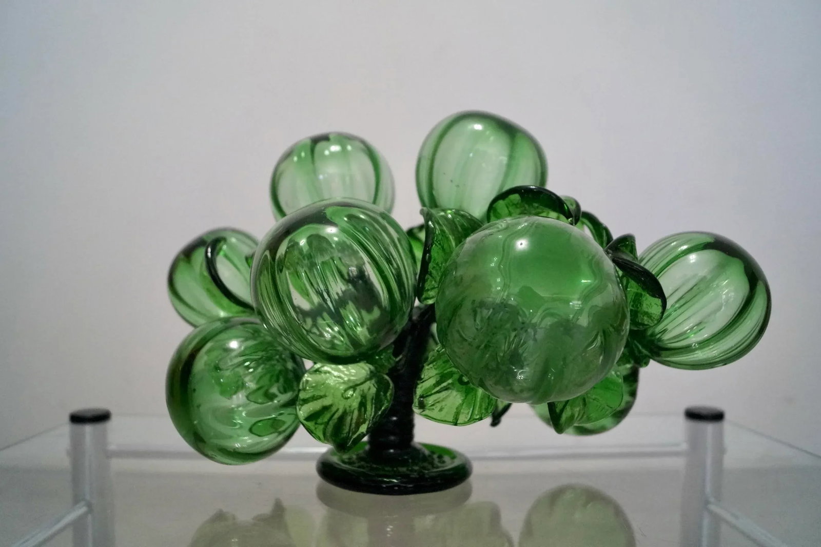 1960's Hollywood Regency Hand Blown Glass Tree Sculpture - 2