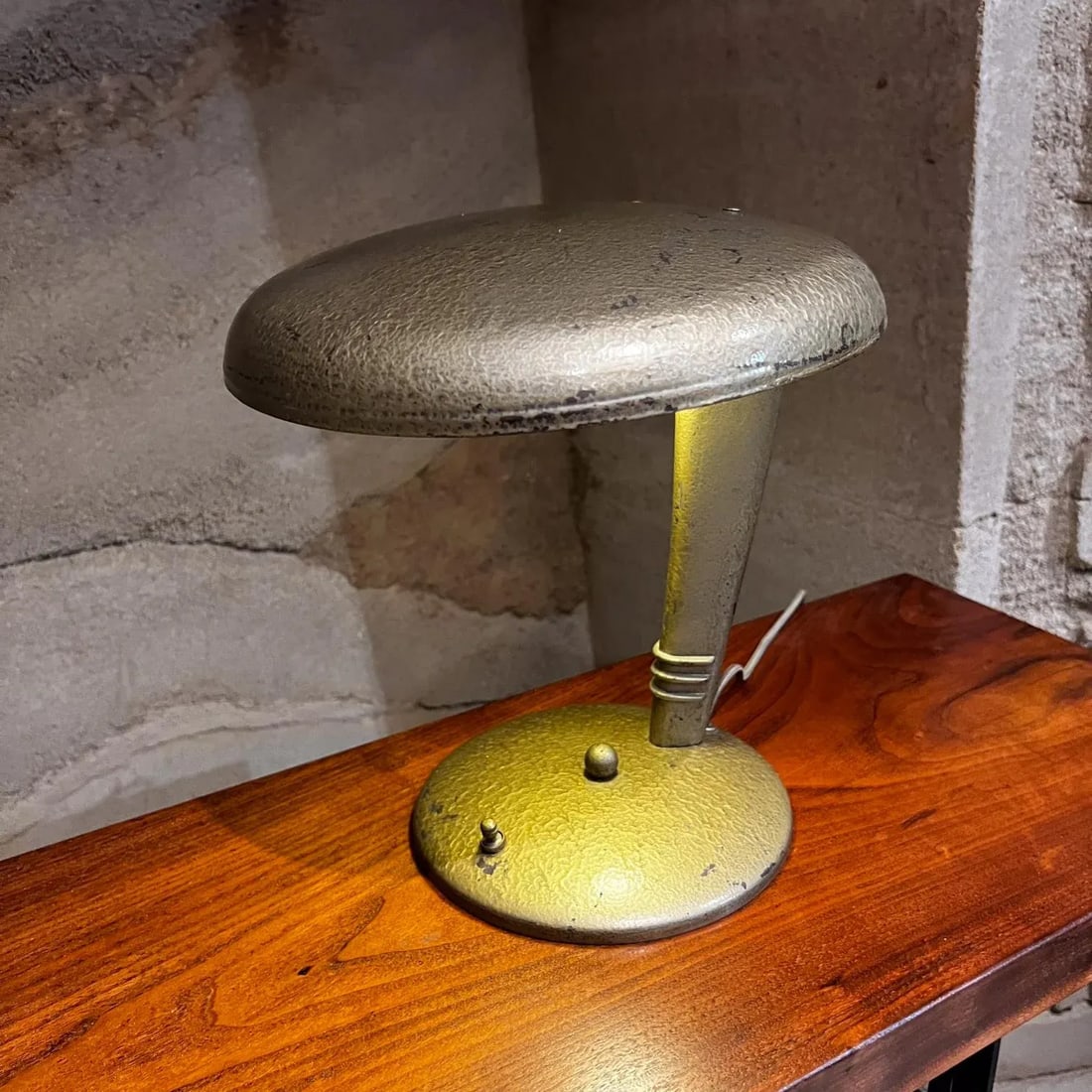 1947 Antique Gold Cobra Desk Lamp by Jean Otis Reinecke Faries - 2