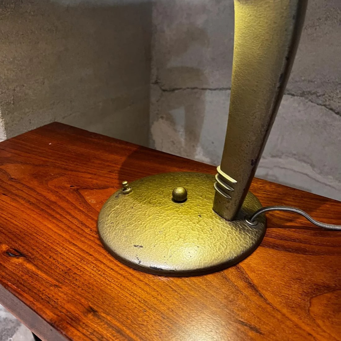 1947 Antique Gold Cobra Desk Lamp by Jean Otis Reinecke Faries - 5