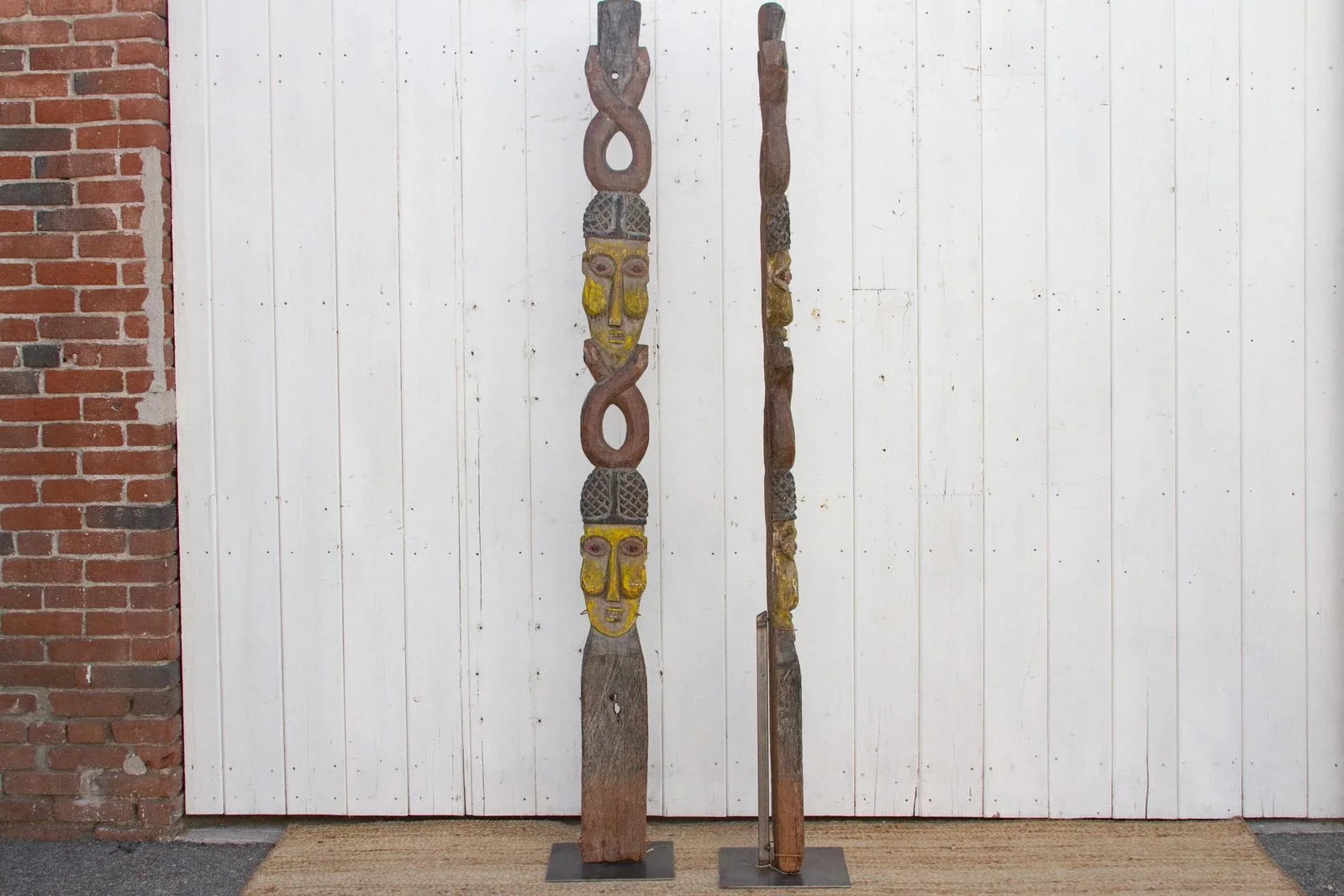 Pair of Antique African House Post - 10
