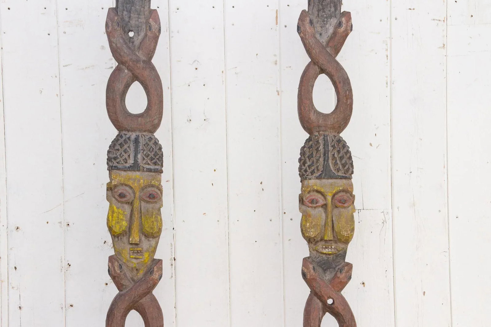 Pair of Antique African House Post - 5