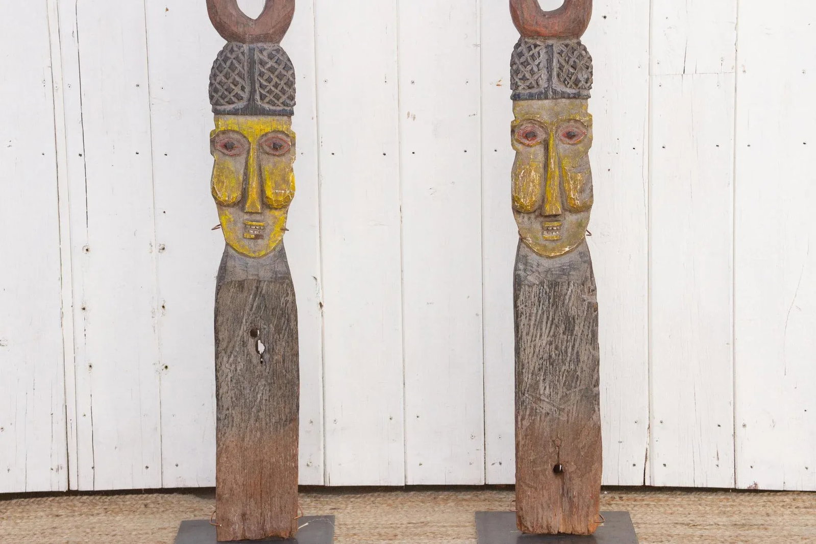 Pair of Antique African House Post - 6