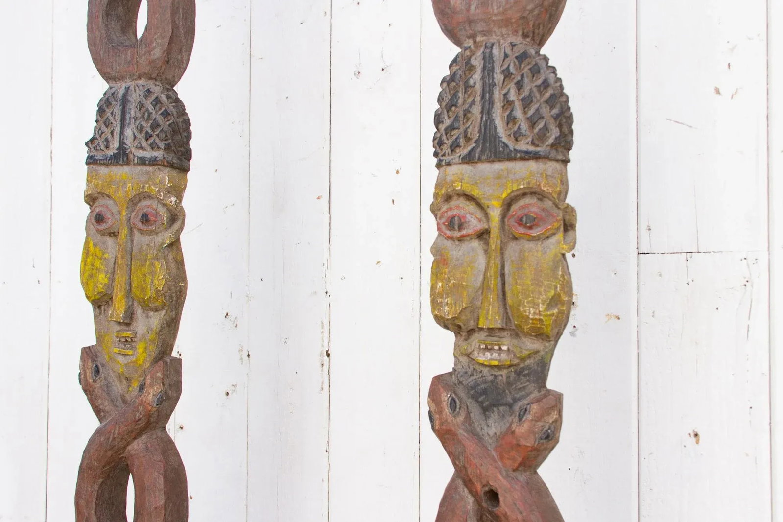 Pair of Antique African House Post - 7