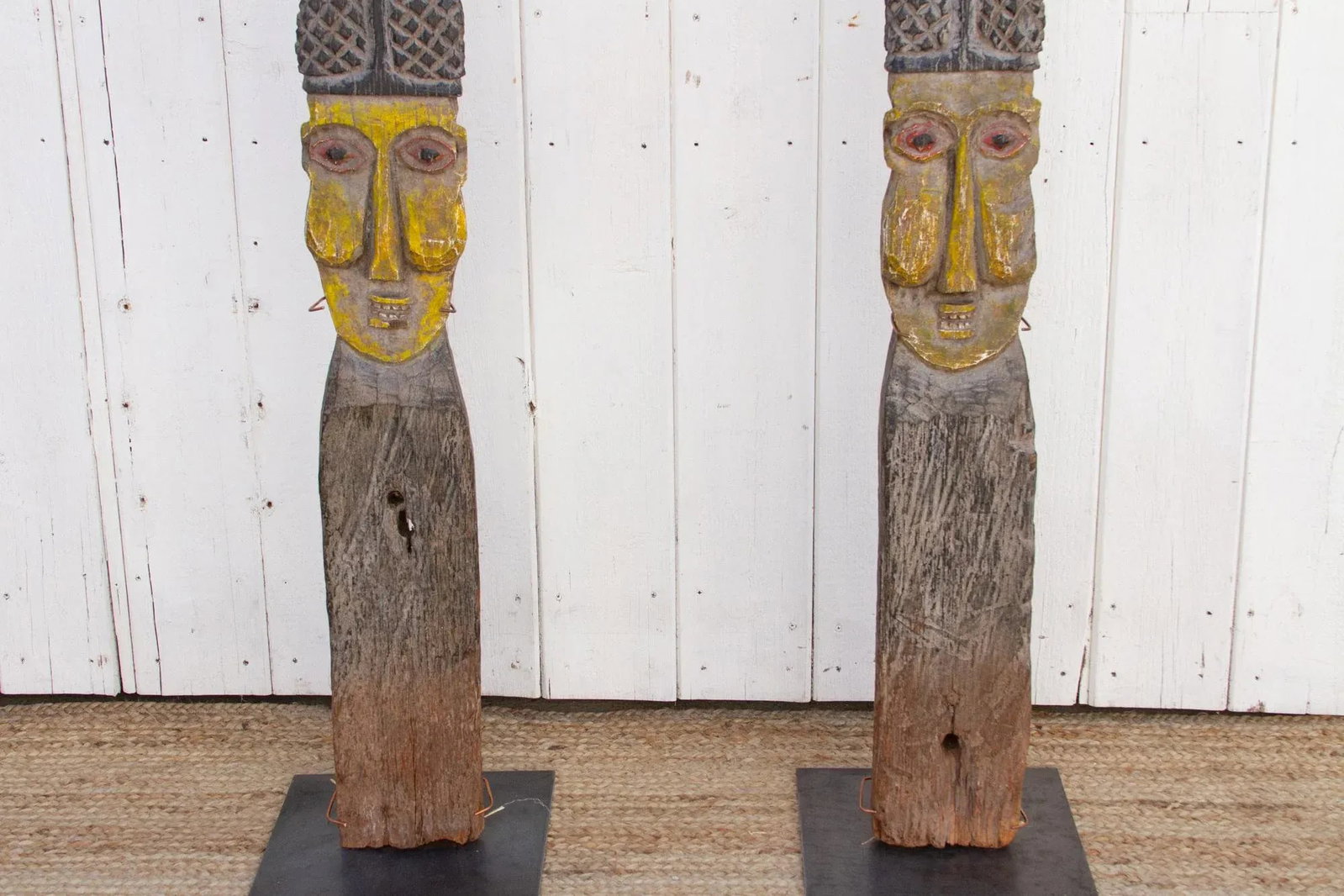 Pair of Antique African House Post - 8