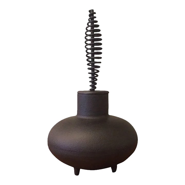 1950s George Nelson Cast Iron Fire Starter: Mid-Century Modern, cast iron, fire starter by George Nelson for Howard Miller. Condition: Alterations: Restored Imperfections: Some Imperfections Condition Notes: Refinished condition. Origin: