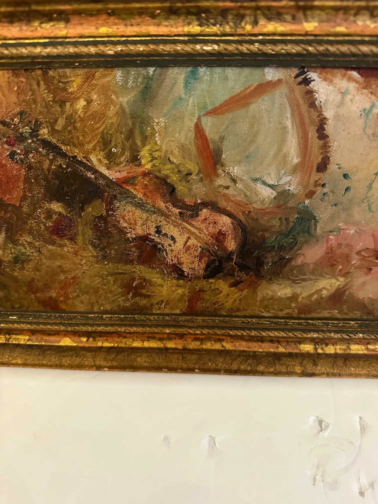 Antique Original Oil Still Life of Violin - 2