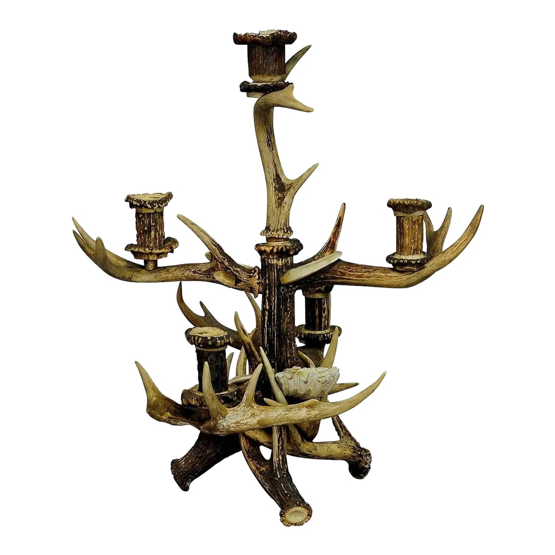 Black Forest Cabin Decor Antler Candelabra Circa 1900 (1 of 6)