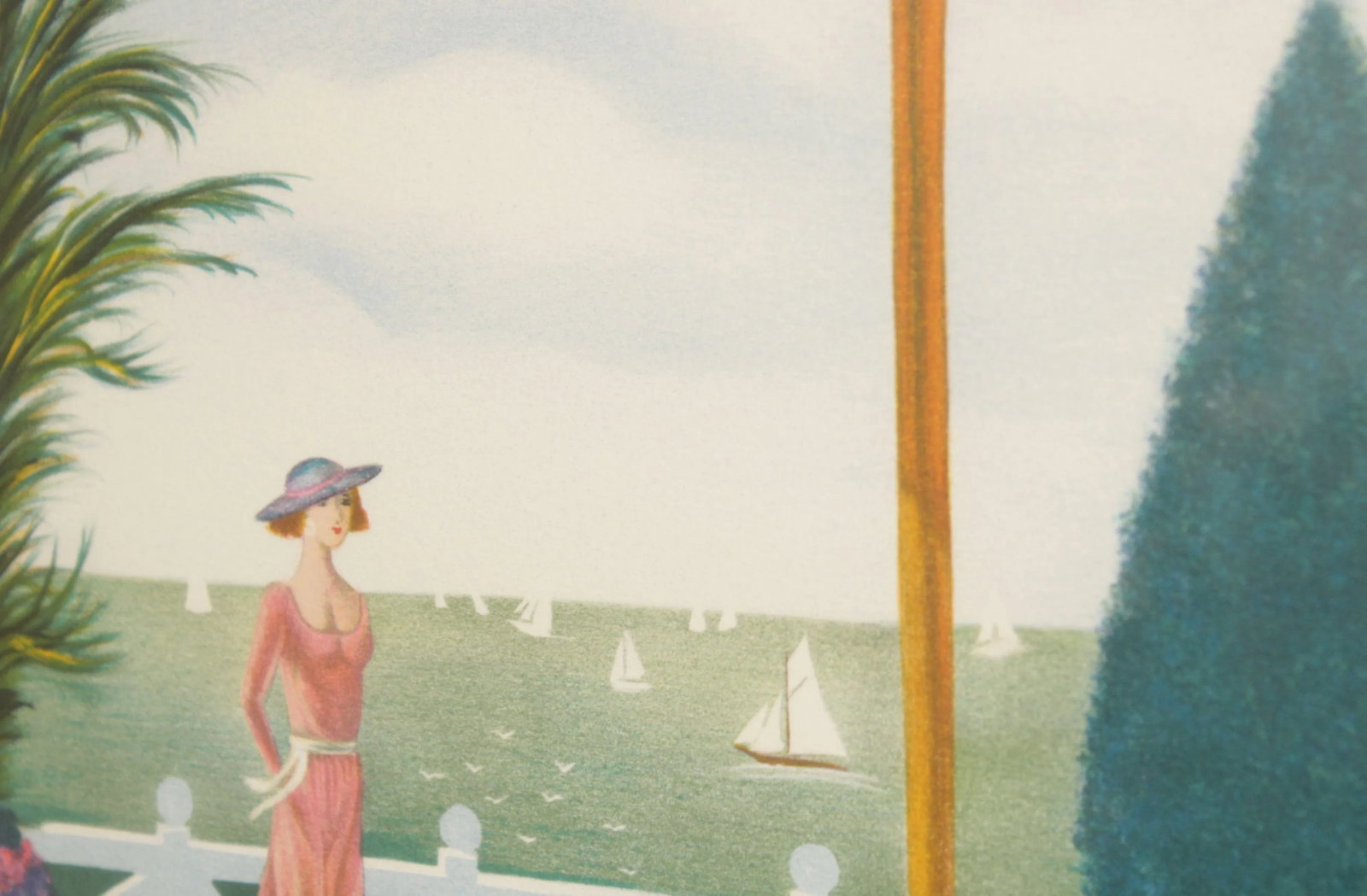 Late 20th Century Patio Overlooking the Sea Framed Print by Alain Bonnec - 7