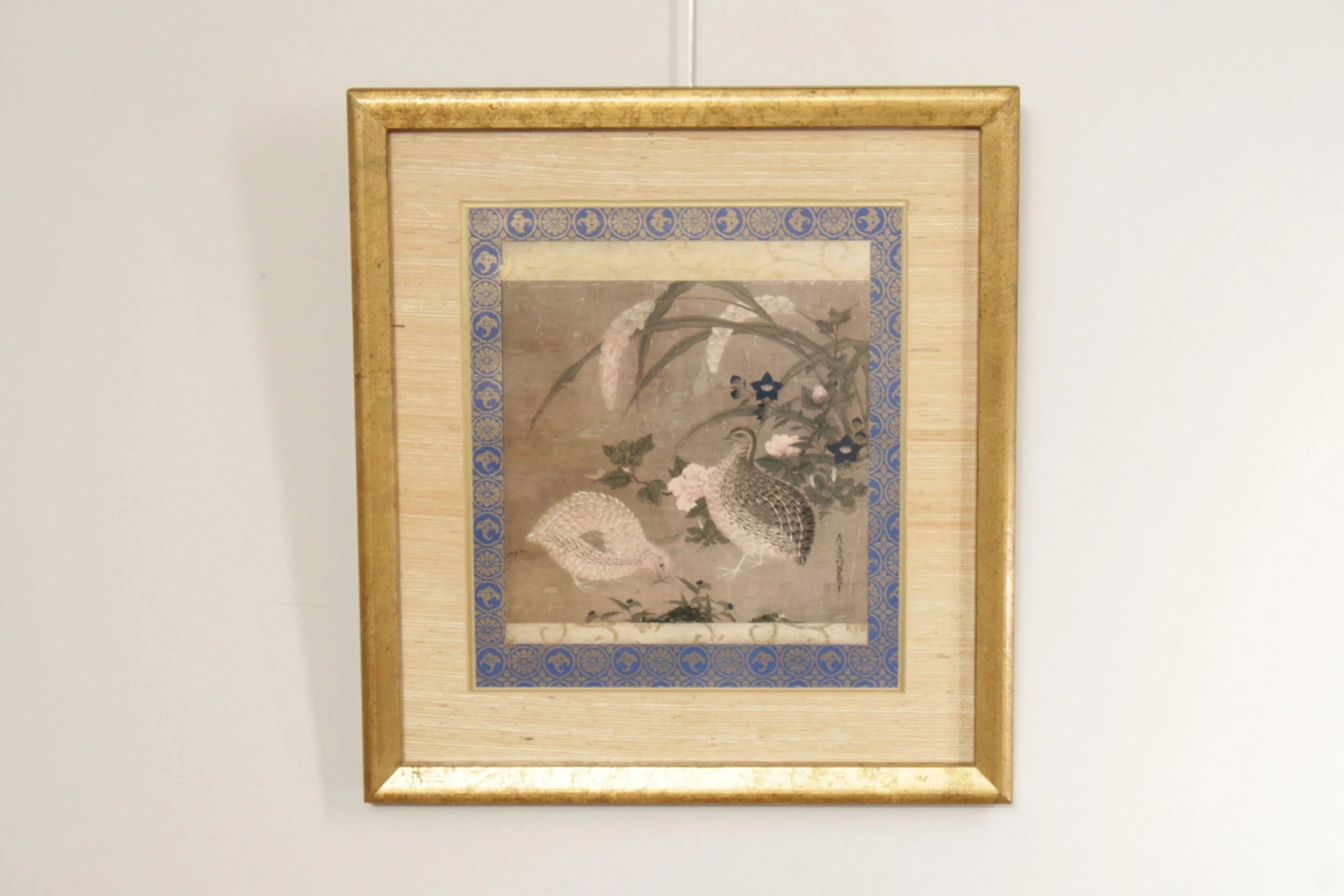 Vintage Tosa Mitsuoki 'Quails & Flowers' Framed Art Print - 2