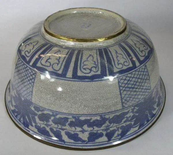 Blue and White Porcelain Wash Basin - 9