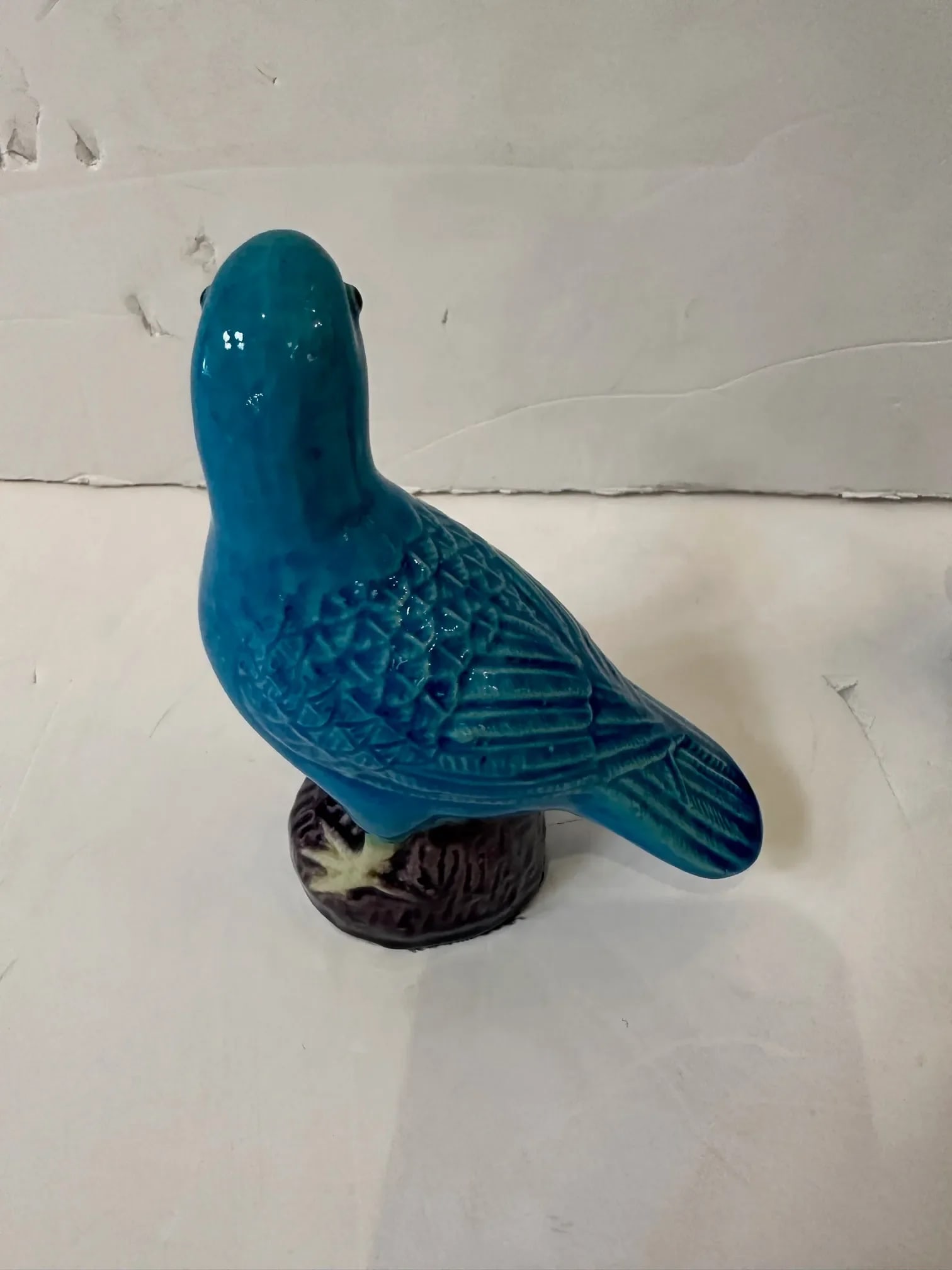 Turquoise Chinese Porcelain Bluebirds -A Pair - 7