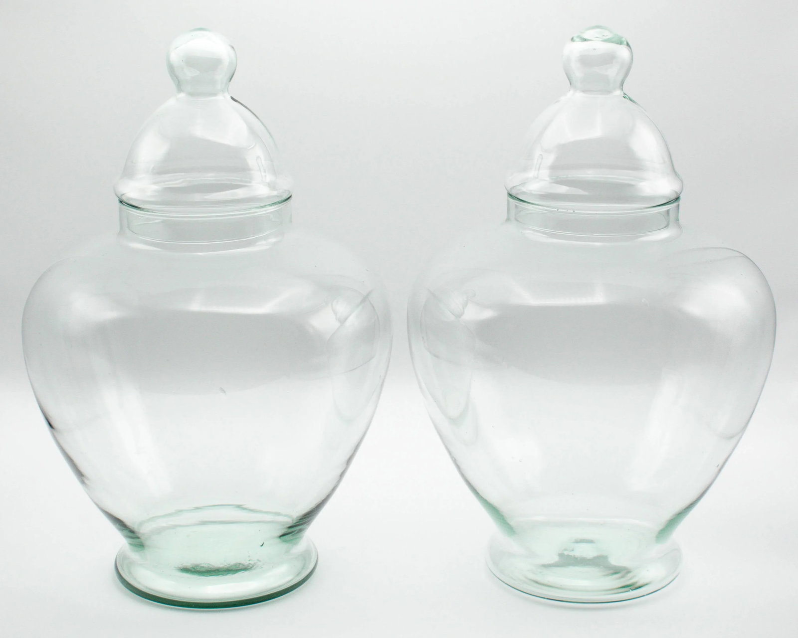 French Glass Apothecary Jars, a Pair - 2